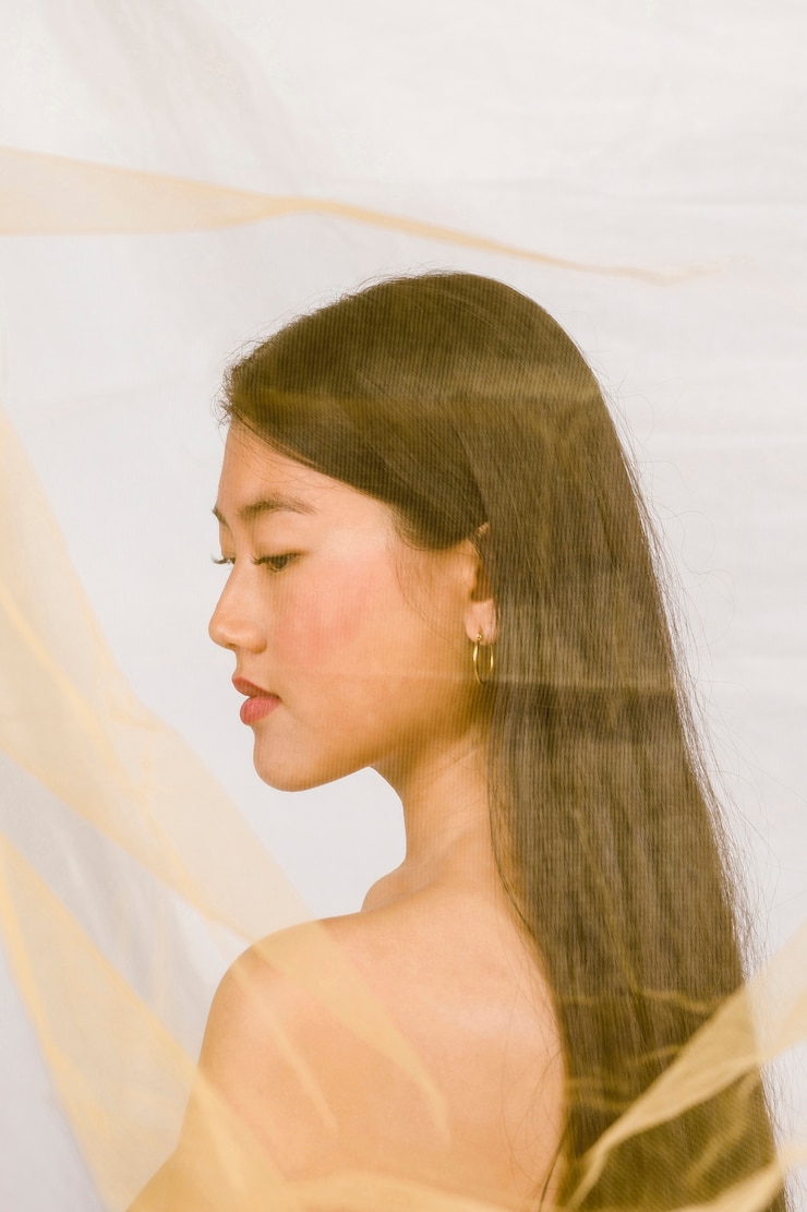 無料Photo アジアモデルの横の肖像