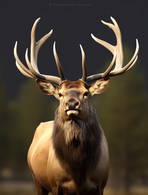 Free photo sighting of wild elk in nature