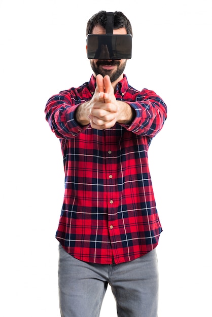 Free photo sign expression agressive virtual goggles