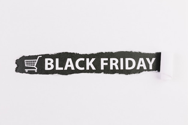 Sign with black friday inscription