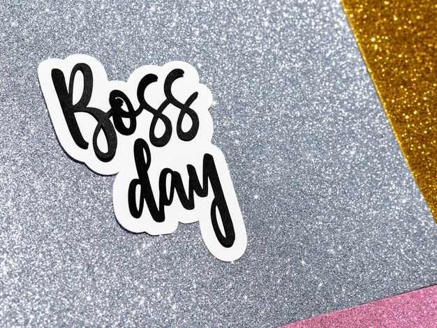 Sign with boss day event