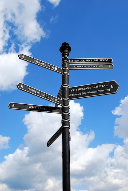 Free photo signpost of london