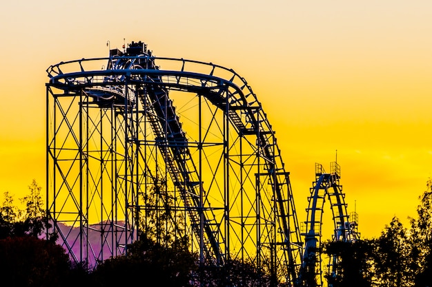 Silhouette roller coaster