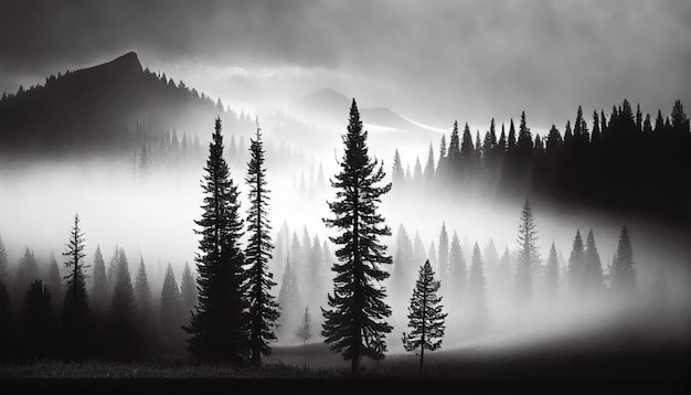 免费图片剪影树生成ai神秘的秋天的荒野地区