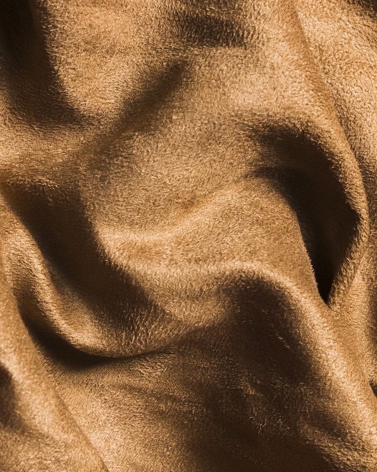 Free Photo silk fabric sand brown material for home decoration
