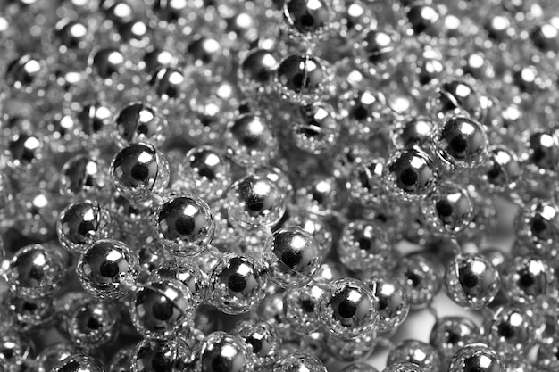 Free photo silver aesthetic wallpaper with balls