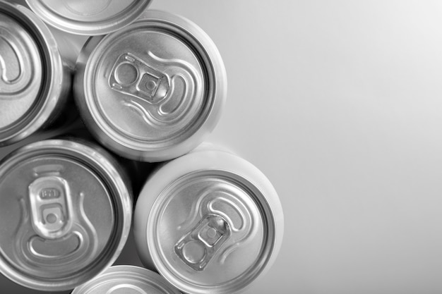 Silver aesthetic wallpaper with cans