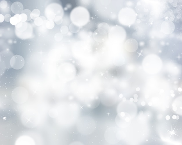 Silver Bokeh lights background