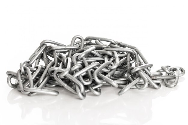 Silver metal chain