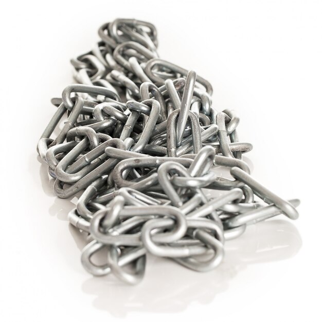 Silver metal chain