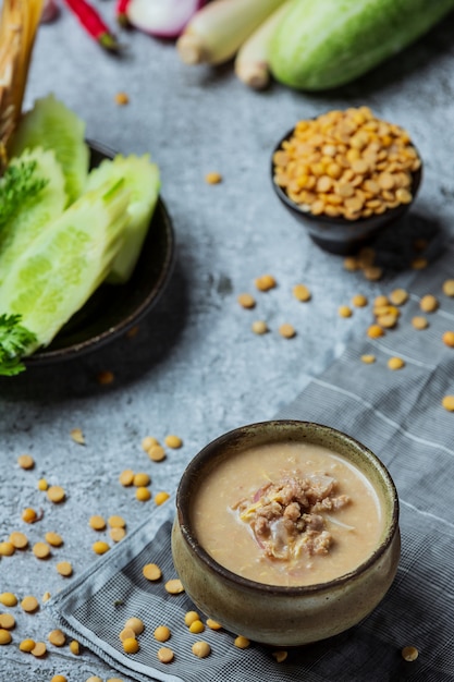 Simmered bean paste Central Thai food.