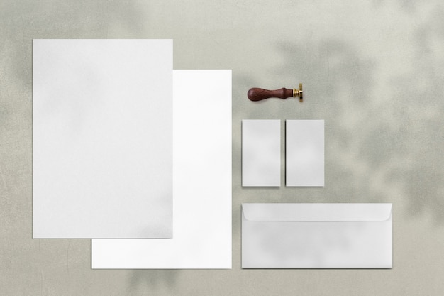 Free photo simple corporate identity branding stationery set