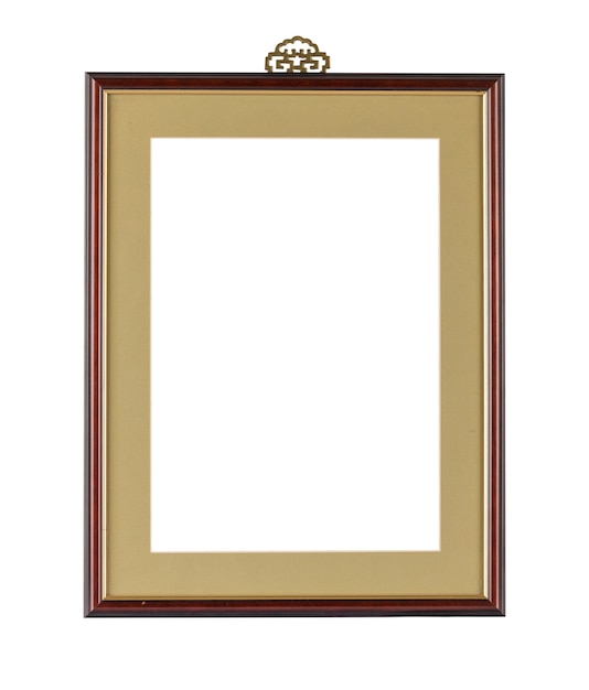 Simple frame with dark borders under the lights isolated on a white background