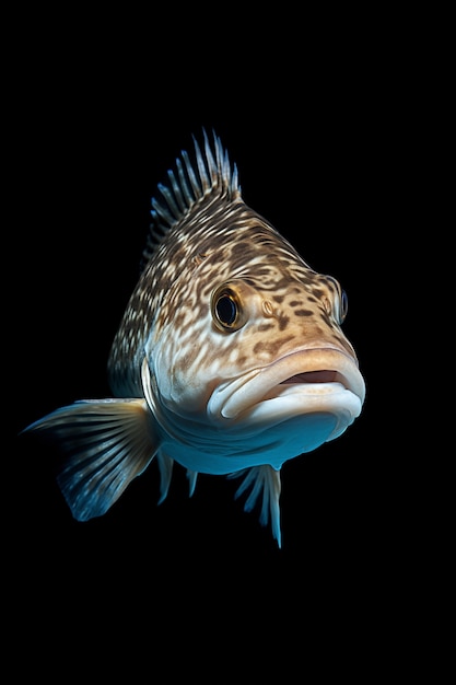 Simple looking fish with black background