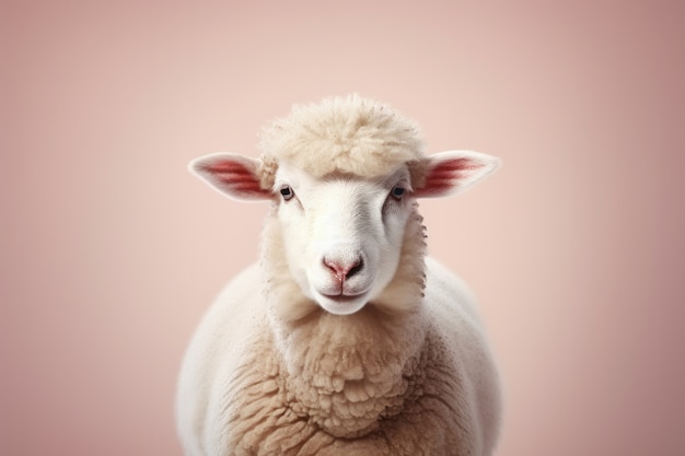 無料写真 羊のシンプルな肖像画