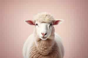 Бесплатное фото Простой портрет овцы