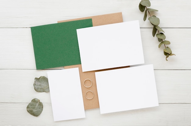 Free photo simple wedding invitation collection