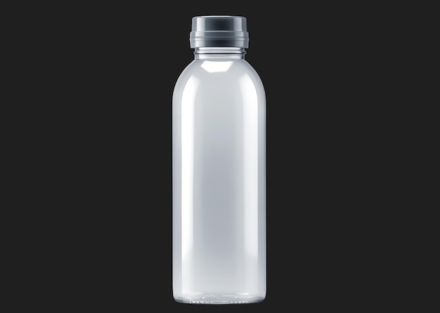 暗い背景に分離されたシンプルな白いターミック ボトル