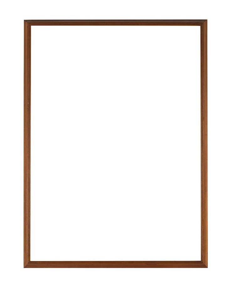 Free Photo simple wooden frame isolated on a white surface