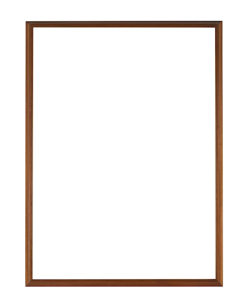 Simple wooden frame isolated on a white surface