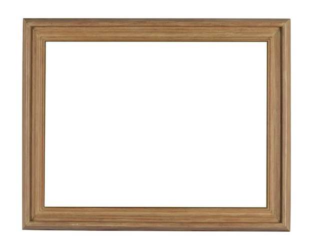 Free photo simple wooden frame under the lights isolated on a white background