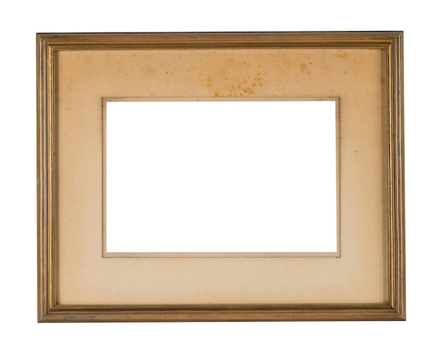 Simple wooden frame with golden borders