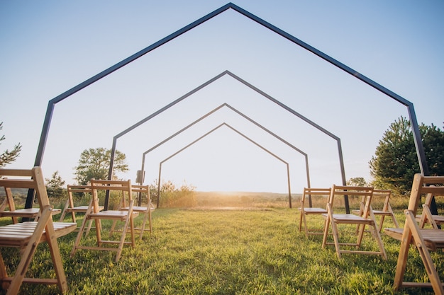 Simply decorated place for engagement