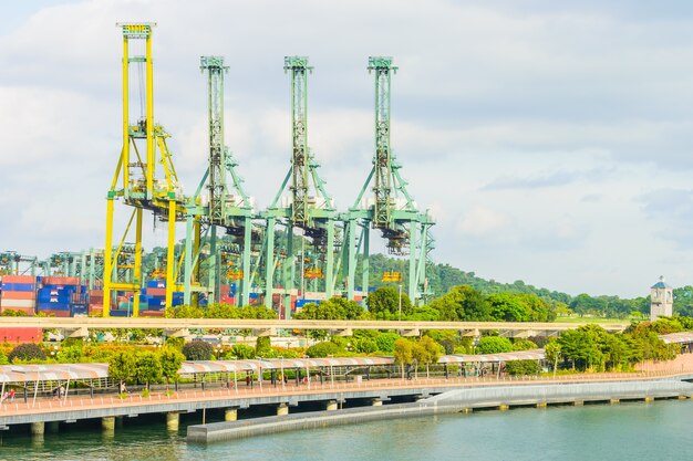 Singapore crane shipping cargo