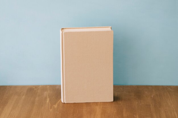 Single book on wooden surface