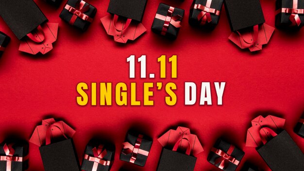 Single's day banner design