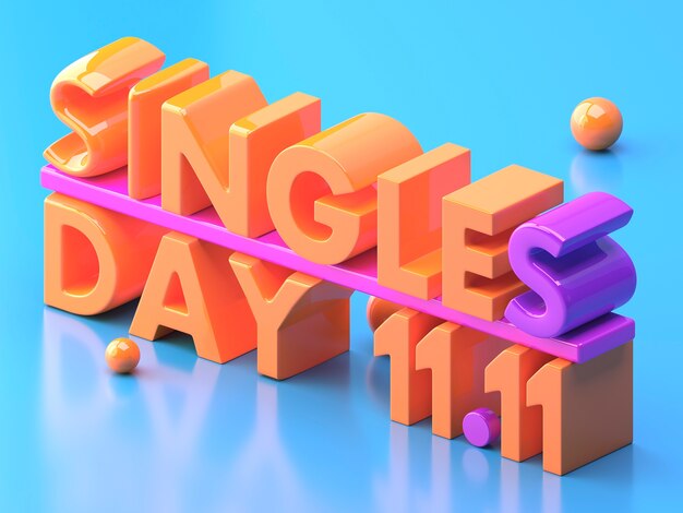Singles day celebration high angle