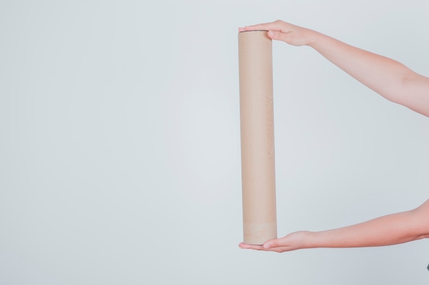 Size presentation of cardboard tube