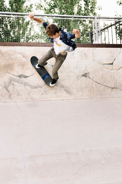 Skater boy training