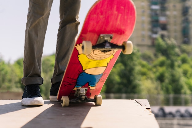 Skater in urban environment