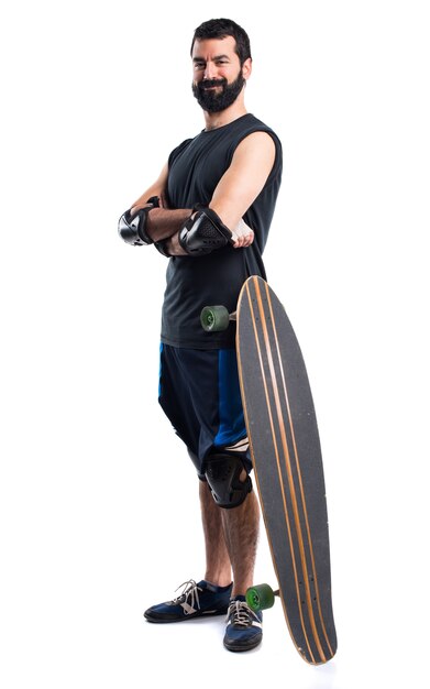 Skater with his arms crossed