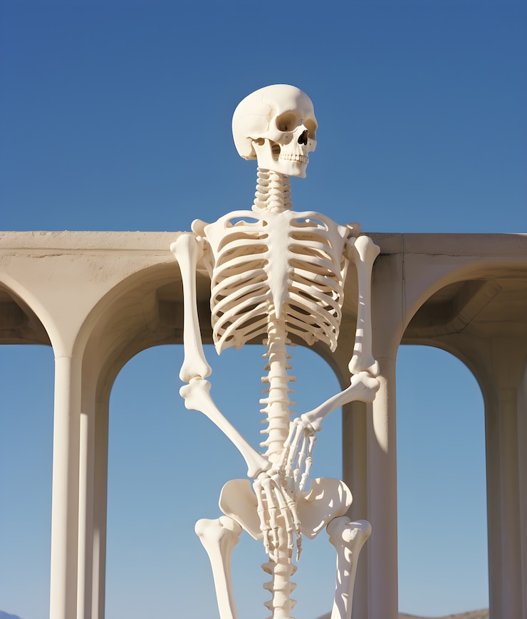 Free Photo skeleton  spending time outdoors