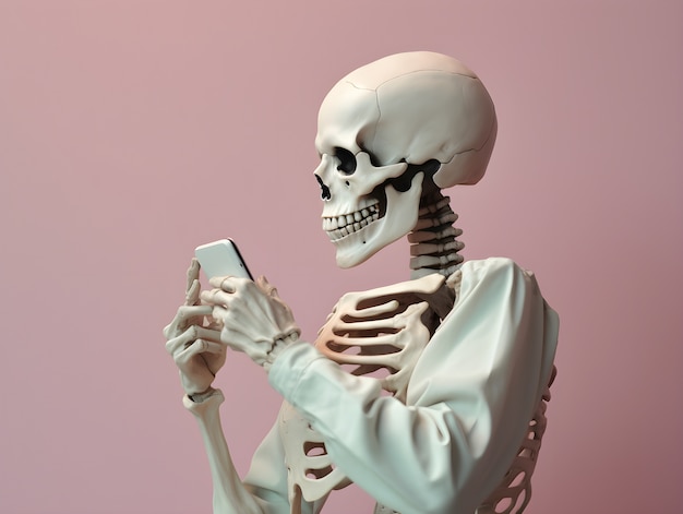 Skeleton in studio