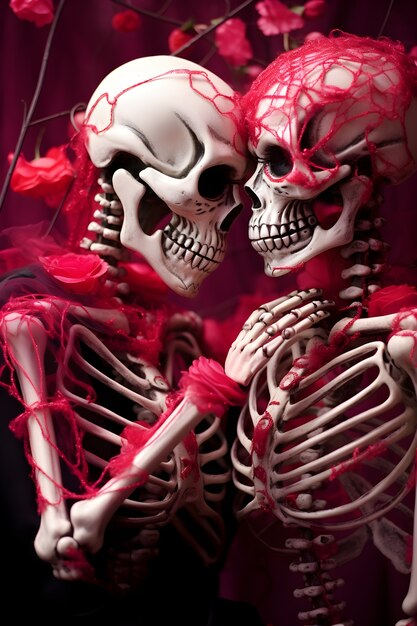 Пара скелетов на свидании