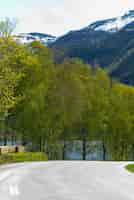 Free photo skjolden norway may 16 2023 mountain