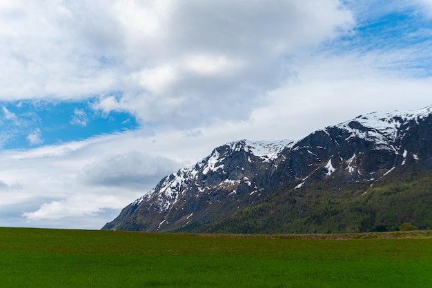 Free photo skjolden norway may 16 2023 mountain