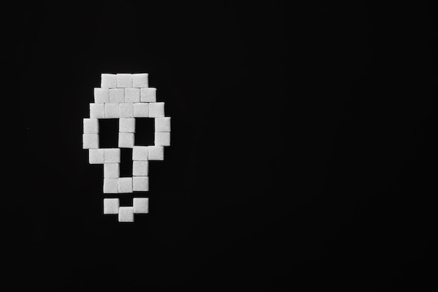 pirate ghost pixel art Free photo skull bones from sugar on black background flat lay