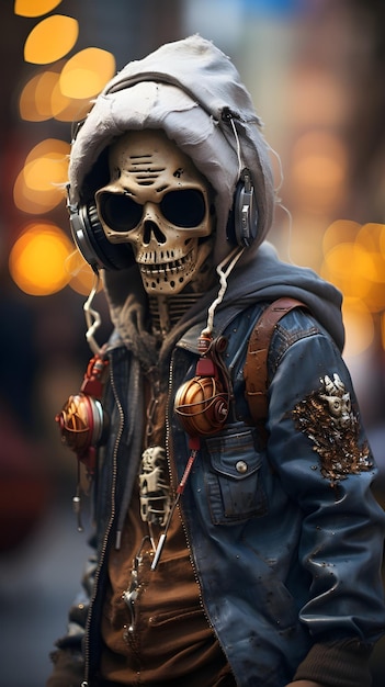 Free photo skull fashion figure