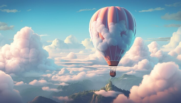 Free Photo sky high adventure soaring over mountain landscape generated by ai