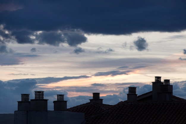 Free photo sky landscape background with clouds