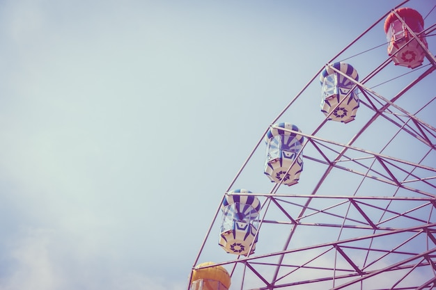 Free photo sky mother circle carousel fun