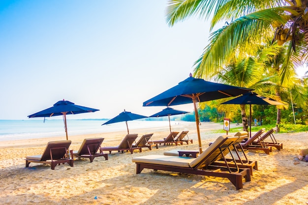 sky turquoise parasol sand relax