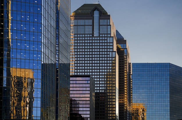 Skyscraper at sunset