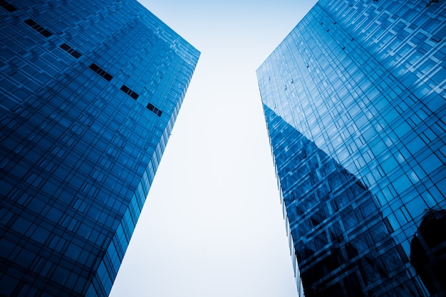 Free photo skyscrapers from a low angle view