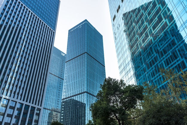 Skyscrapers from a low angle view