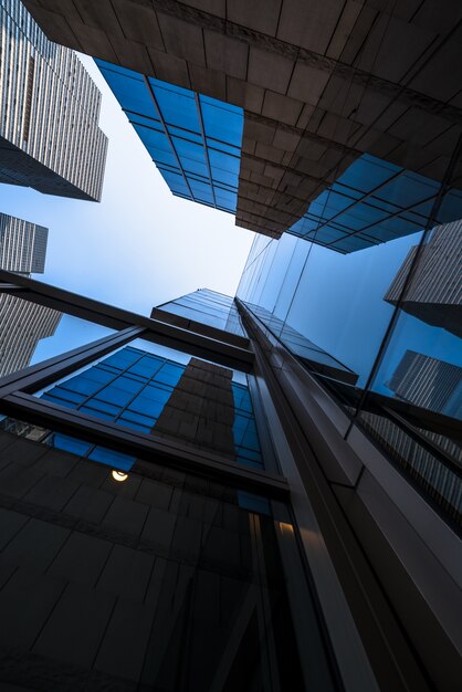 Skyscrapers from a low angle view